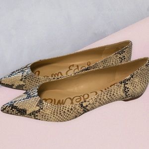 Sam Edelman slip on flats Sally style  snakeskin print  Size 10M